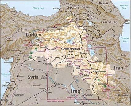 Case Study: the Kurds a minority ethnic group inhabiting the areas shown at right a nation that shares a common