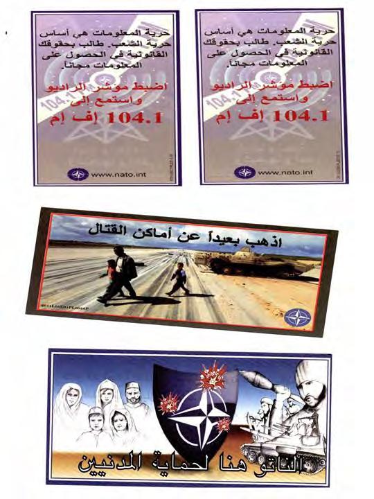 Leaflets dropped in Libya by NATO sent by NATO to