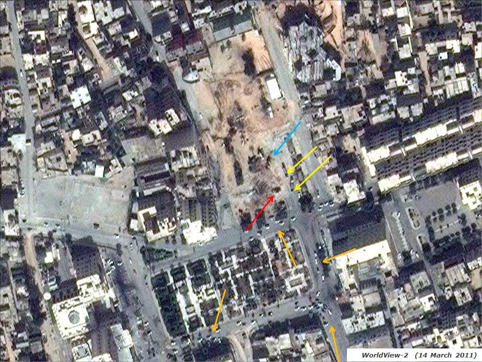 Figure 23. Martyr s Square and mosque on 14 March 2011 Martyr s Square after capture by pro-gadaffi forces on 14 March 2011.