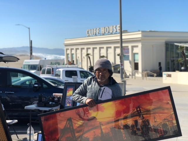 Citizen of the month Eduardo guzman Eduardo has been a staple at the Cliff House for the last four years selling his paintings and talking to the many tourists that visit the sight each day.