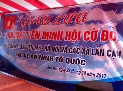 Banner displayed at the convention of Alliance of Red Flag Associations, October 29, 2017 As scheduled, on October 29 some 700 Red Flag members from Hanoi and