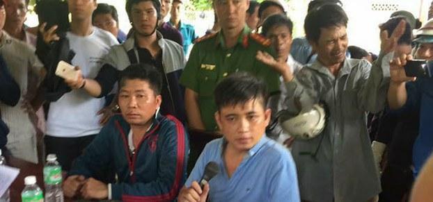 Church. She devoted 13 minutes of her 15- minutes speech to defaming Song Ngọc Parish priest Nguyen Dinh Thuc and Phu Yen Parish priest Dang Huu Nam.