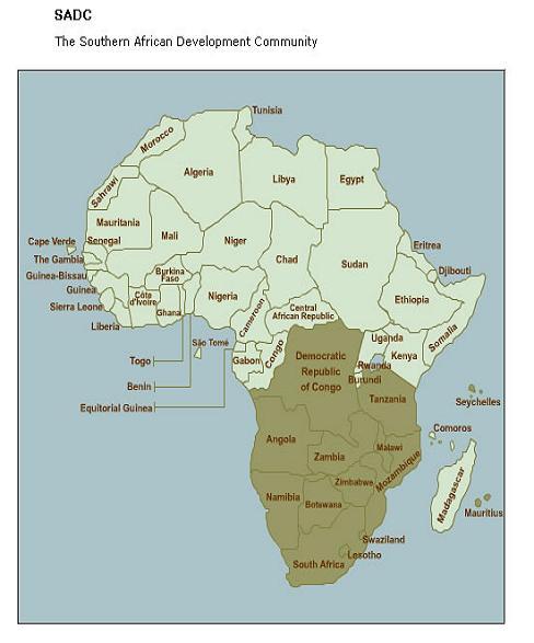 7 Southern Africa Development Community (SADC) PSD/EW/CEWS HANDBOOK 2008 Page 31 create new map The concept of a regional economic co operation in Southern Africa dates back to discussion among the