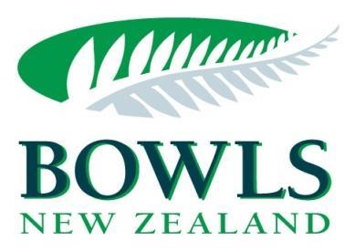 of Bowls New Zealand Incorporated Last Updated September 2015