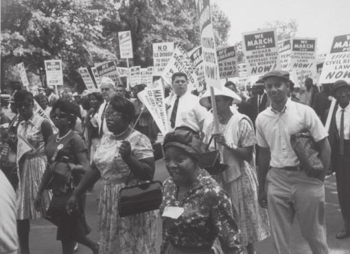PRIMARY SOURCE ANALYSIS March on Washington In the 1960s, many African Americans and white Americans urged President Kennedy and Congress to make a law that would guarantee equal rights and quality