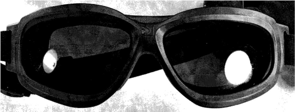Accused Claim Construction: the patent describes goggles