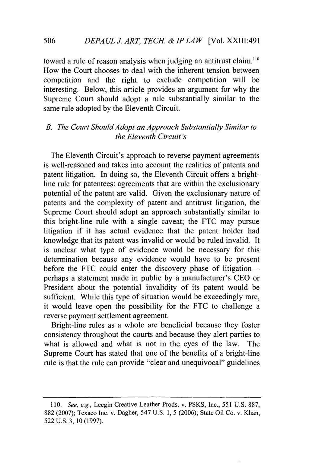 DePaul Journal of Art, Technology & Intellectual Property Law, Vol. 23, Iss. 2 [], Art. 8 506 DEPAUL J. ART, TECH. & IP LAW [Vol.