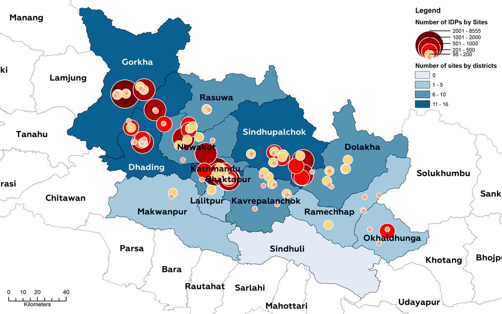 for feedback please contact: NepalEqDTM@iom.int data source: OCHA, CCCM Cluster The names and boundaries on this map do not imply official endorsement or acceptance by the Government of Nepal or IOM.