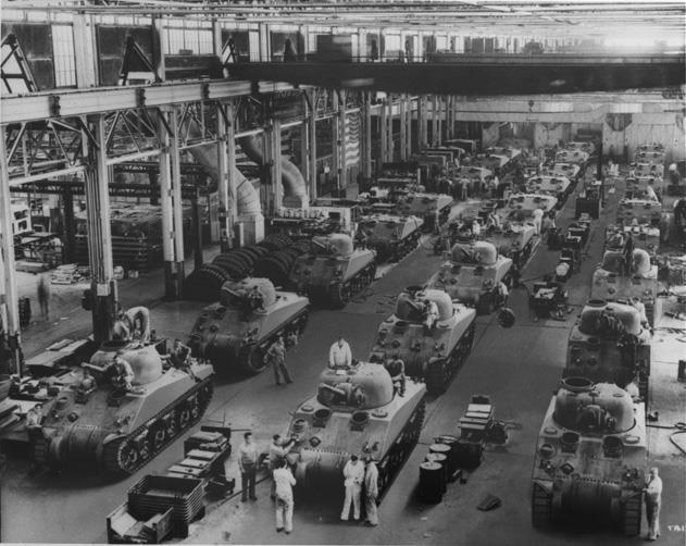 into a war industry The nation s factories began to