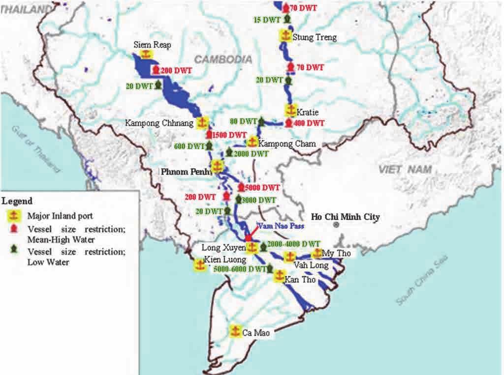Source: Master Plan for Waterborne Transport on the Mekong River System in Cambodia, Final Report in 2006 Figure 2.