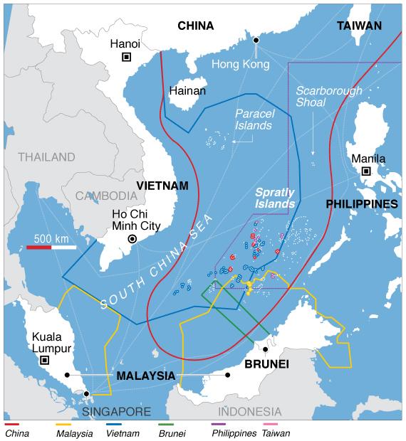 Figure 2 Claims Made in the South China Sea (VOA 2012) State South China Sea Spratly Islands Paracel Islands Brunei UNCLOS No formal claim No China All 1 All All Indonesia UNCLOS No No Malaysia