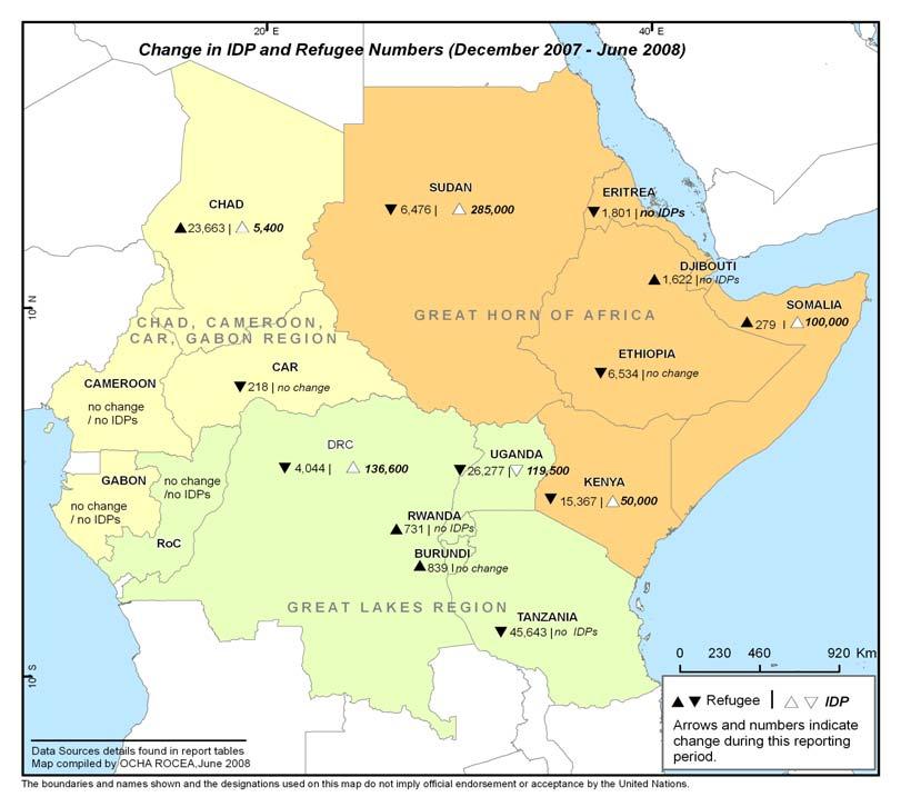 OCHA Regional Office for Central and East Africa Displaced Populations Report January, ISSUE 3 United Nations Office for the Coordination of Humanitarian Affairs Introduction This report contains