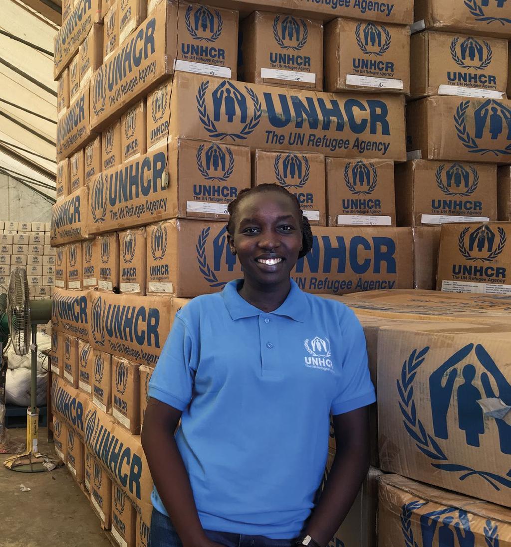 REGIONAL SUMMARIES OPERATIONAL SUPPORT AND MANAGEMENT Operational support and management Robina Kolok, a UNHCR Associate Supply Officer, who grew up as a refugee in Kenya after fleeing what is now