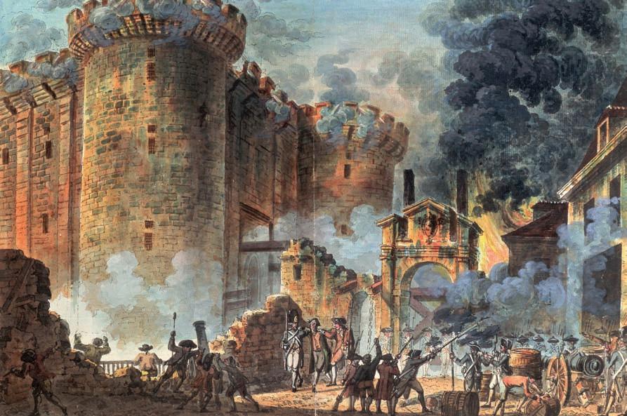 La Prise de la Bastille ( The Taking of the Bastille ), a painting by Jean-Pierre Houël done just after the event.