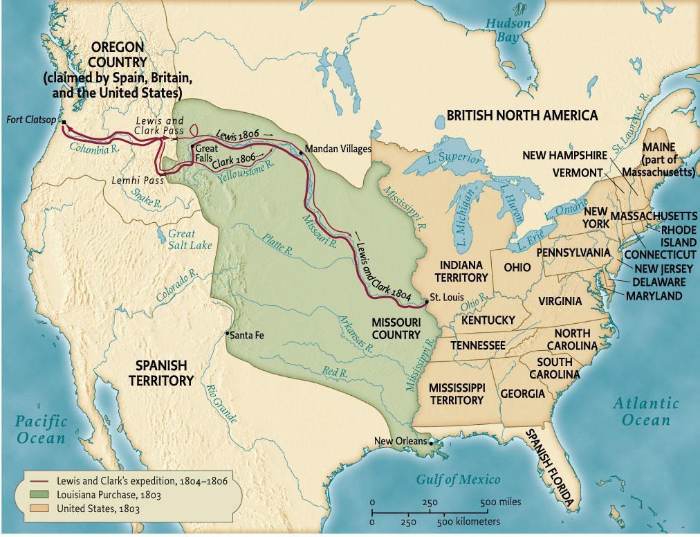 Louisiana Purchase 1803 Lewis & Clark Expedition 1804-1806 Sacajawea,
