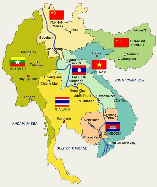 THE GREATER MEKONG SUBREGION (GMS) 2013 Myanmar Land area: 677 thou sq.km Population: 61.8 M e GDP per capita: US$869 People s Republic of China Land area: 9,597 thou sq.