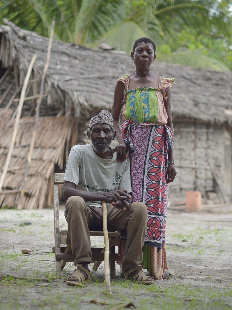 Chapter 6 Kenya. Rashid, an 85-year-old stateless man from Burundi, sits next to his Kenyan wife in front of their home.