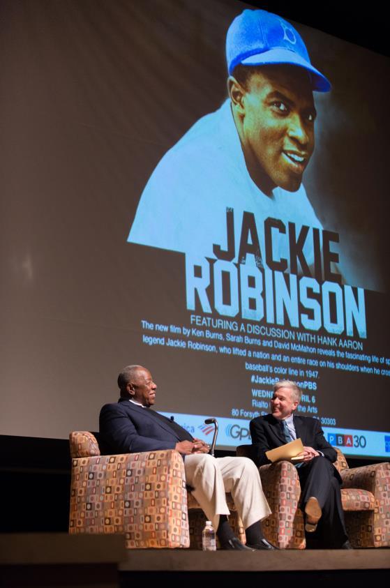 Reach in the Community: Members and partners attended a screening opened by a discussion with Hank Aaron.