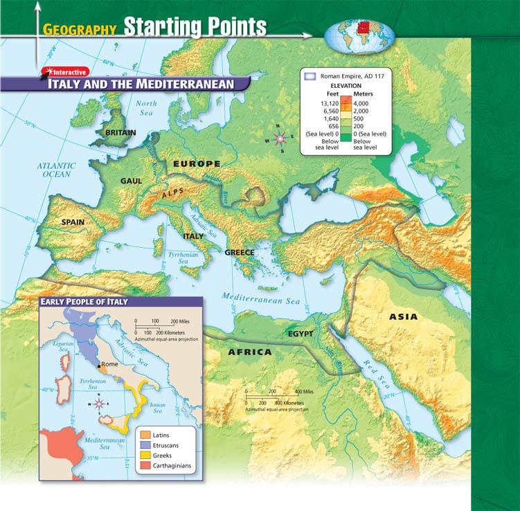 THE FOUNDATIONS OF ROME Preview PART I: Starting Points Map: Italy and the Mediterranean Roman Civilization Develops Quick Facts: Etruscan Influences The Conflict of the Orders Quick Facts: Checks