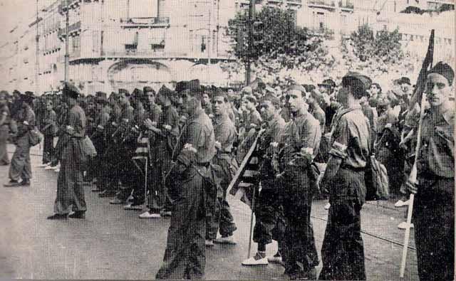 The coup d état and the division of Spain The army rebelled in the Peninsula on the 18 th July 1936.