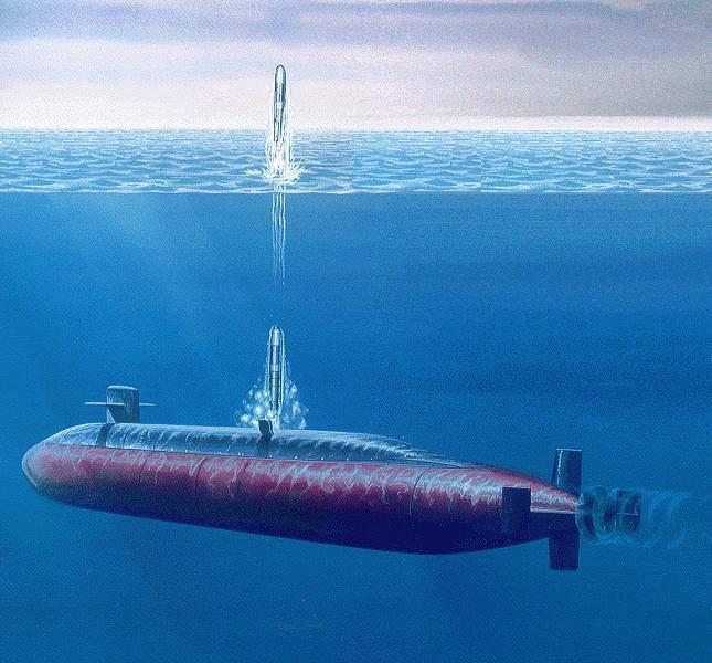 Ohio class Nuclear Ballistic Missile Submarine 24 Trident II Missiles 8 W88 Nuclear MIRV Warhead