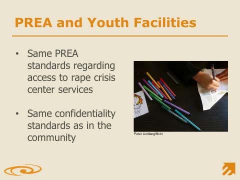 Slide 20: PREA and Youth Facilities Working with youth can present some unique challenges, particularly around confidentiality and reporting requirements.