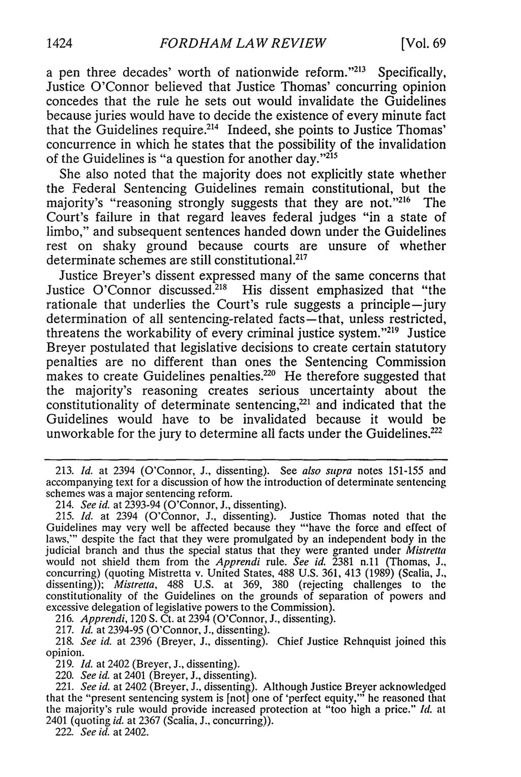 1424 FORDHAM LAW REVIEW [Vol. 69 a pen three decades' worth of nationwide reform.