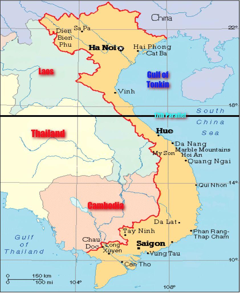 Overview of Vietnam 1954-1975 In 1954, Vietnam was divided into two states: communist North Vietnam and non-communist South Vietnam.
