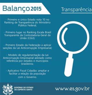MAIN PUBLIC POLICIES AGAINST CORRUPTION IN ESPIRITO SANTO STATE (2015) If our helmsmen