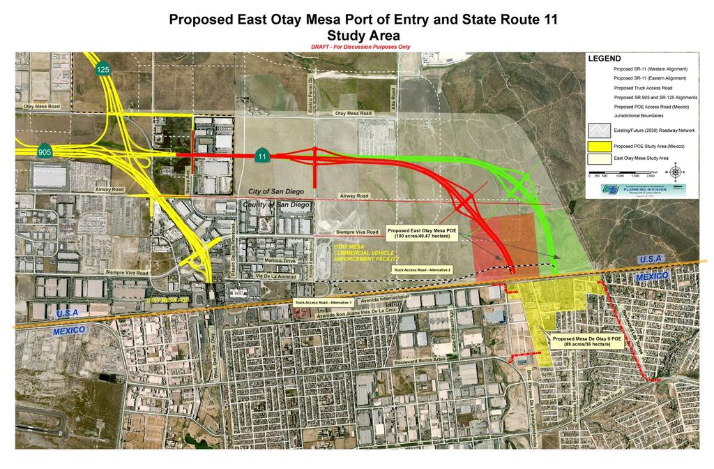 New Binational Project at Otay Mesa East/Mesa de Otay II The Project SR-11 US POE Mexican POE Connector from