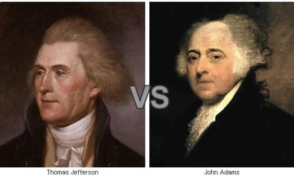 The Election of 1796 John Adams (Federalist) 71 votes his rotundity pro- British