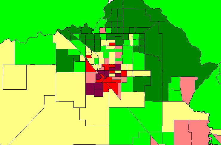 Neighborhood poverty increased dramatically on the South and West sides of Fresno,