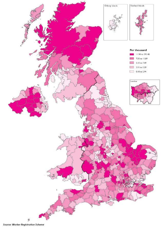 THE EQUALITY IMPLICATIONS OF BEING A MIGRANT IN BRITAIN Map 1.