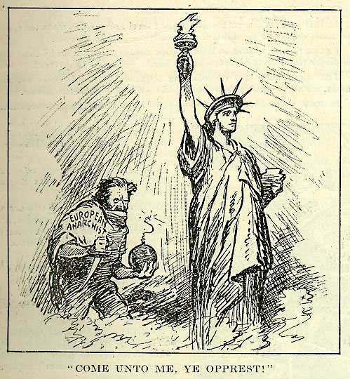 In 1903, a bronze tablet was affixed to the Statue of Liberty with Emma Lazarus s lines, Give me your tired, your poor, / Your huddled masses yearning to breathe free.