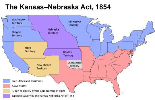 Kansas-Nebraska Act Proslavery voters elected a legislature ready to make Kansas a slave state.