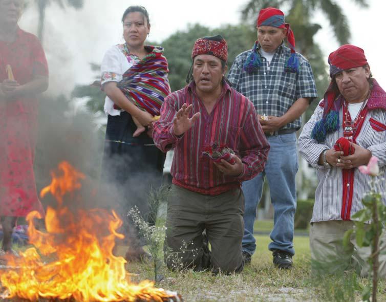 A LARGE PERCENTAGE OF LATINOS ARE PROTESTANTS, SOME BRAZILIANS PRACTICE AFRICAN- BASED RELIGIONS IN ADDITION TO CATHOLICISM, AND MEXICANS AND GUATEMALANS OFTEN PRACTICE NATIVE AMERICAN TRADITIONS