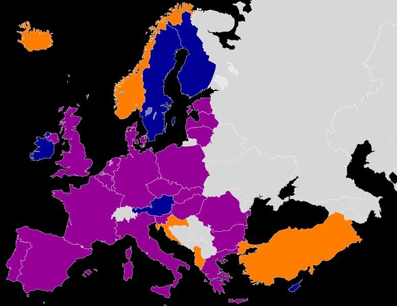 11 EU member only NATO member only member of both Source: http://en.wikipedia.org/wiki/file:eu_and_nato.