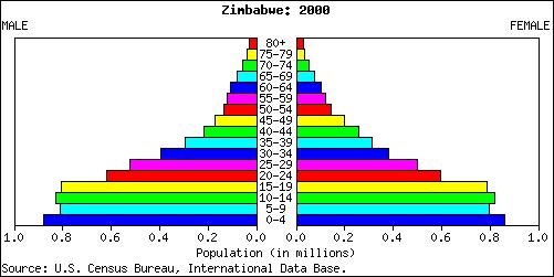 employed. This means that in the 11,651,858 people living in Zimbabwe only 582,593 people are actually employed leaving the rest of the population unemployed.