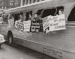 1961 CORE began sending student volunteers on bus trips to test the