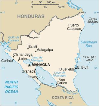 Nicaragua 59 The Republic of Nicaragua is the largest country in Central America, just less than 50,000 square miles.