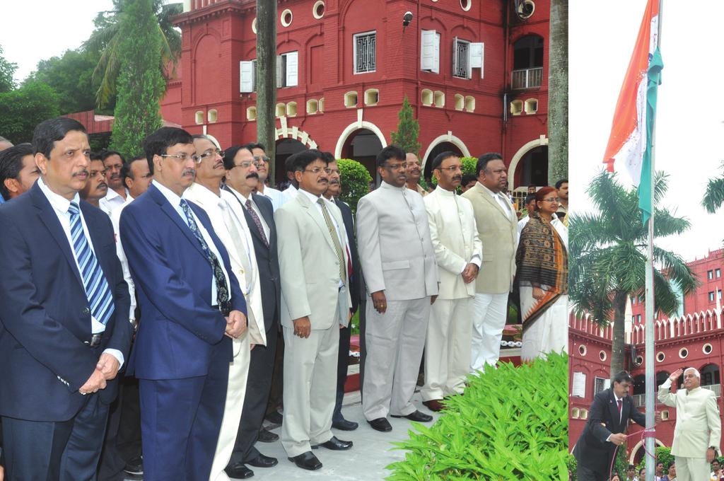 Justice of Orissa High Court Celebration of Independence Day in Orissa High Court Premises
