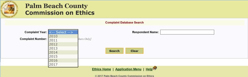 COMPLAINTS All investigative materials, reports and audio files of sworn complaints referred to the COE are available for review under the Databases tab on the left side of the main page of the