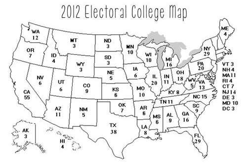 Electoral College, Continued The Electoral Vote (Based on 2010 census) 1. Why was the Electoral College created? [2] 2. How many electors does each state have? [2] 3.