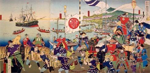 The west arrives In 1853, american warships arrived in tokyo bay The americans wanted trade with japan Americans forced japan to open ports in the
