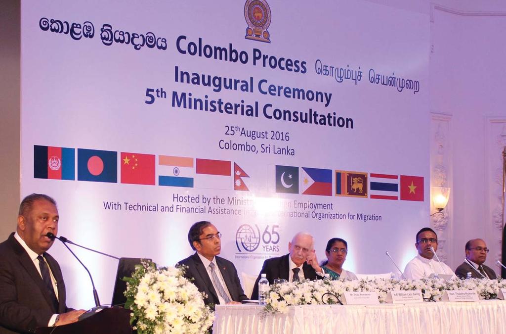 Hon. Mangala Samaraweera, Former Minister of Foreign Affairs, speaking at the inaugural ceremony of the 5th Ministerial Meeting of the Colombo Process.