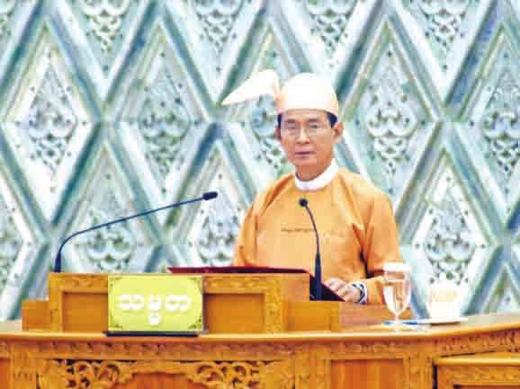 2 I promise that you will see with your own eyes the changes that you have yearned for as I walk along this path together with you: President U Win Myint Following is the unofficial translation of