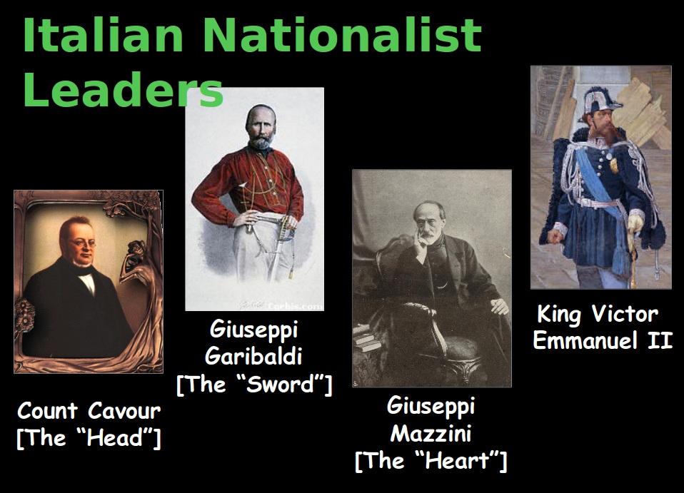 Italian nationalism The belief that "Italia" was a desireable possibility can be associated with the change in perspectives that many people, particularly