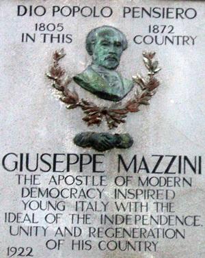Giuseppe Mazzini The central figure in the origin of "Young Italy" was one Giuseppe Mazzini (1805-1872), who in 1821 in Genoa had witnessed the