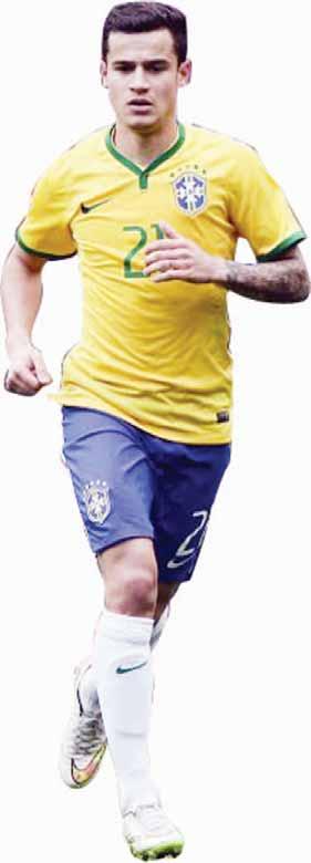 PIONEER SPORT brings you a topender list of midfield performers this World Cup CANARY MAGIC PHILIPPE COUTINHO (BRAZIL) AGE: 25 years; CLUB: Barcelona (Spanish Primera Division) CLUB STATS FOR THE
