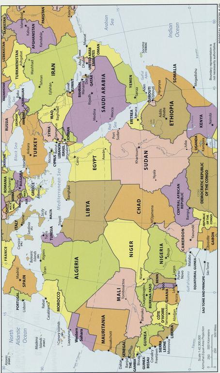 MAP OF THE MIDDLE EAST AND NORTH AFRICA Courtesy of the